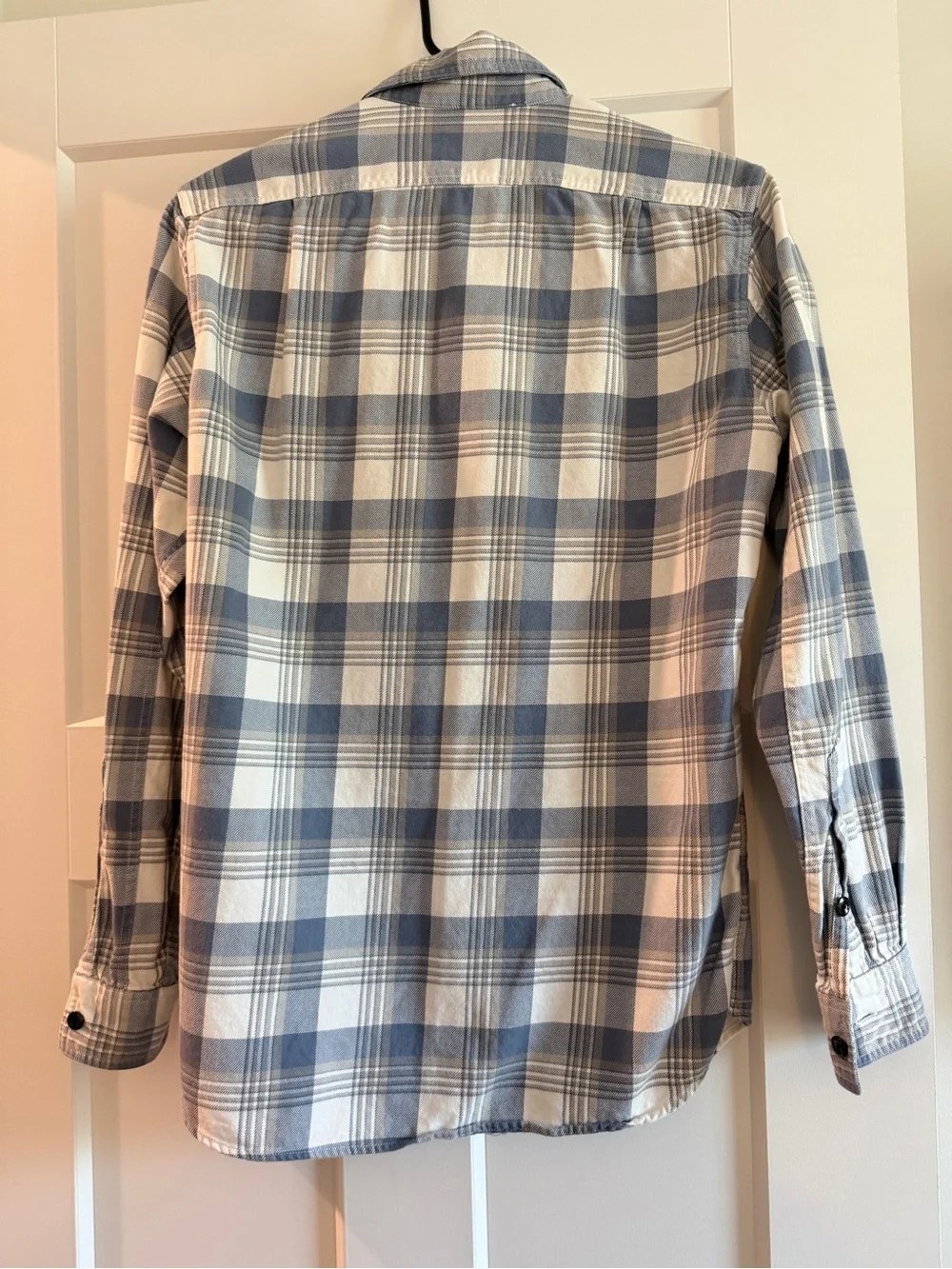 J. Crew Blue and White Plaid Button-Down Shirt